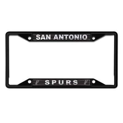 Cadre de plaque d'immatriculation couleur chrome WinCraft San Antonio Spurs
