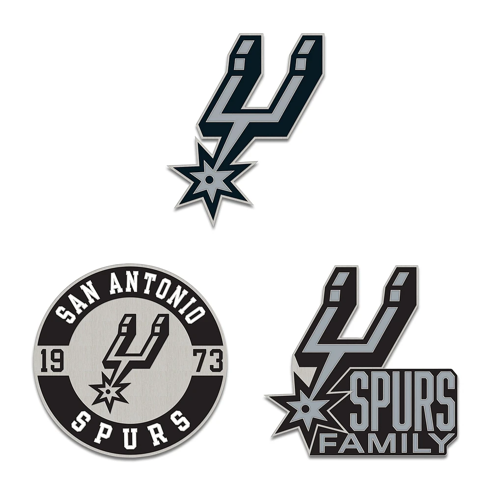 Pin de trois broches de collection WinCraft San Antonio Spurs