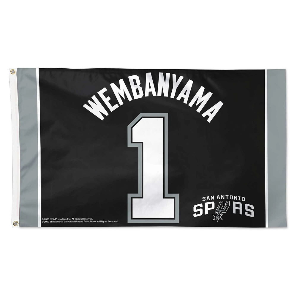 WinCraft Victor Wembanyama San Antonio Spurs 3' x 5' Single-Sided Deluxe Flag