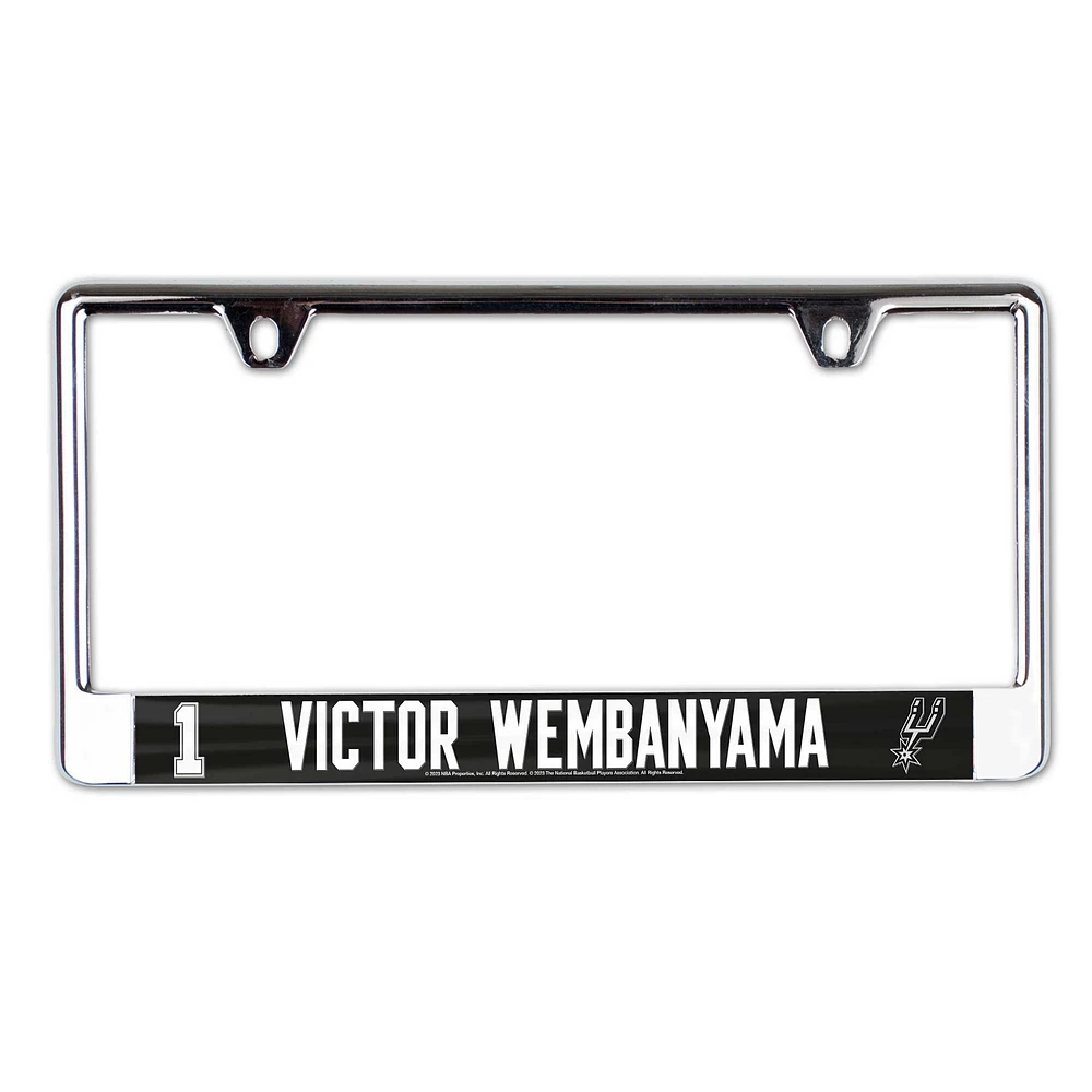 WinCraft Victor Wembanyama San Antonio Spurs Cadre de plaque d'immatriculation en acrylique