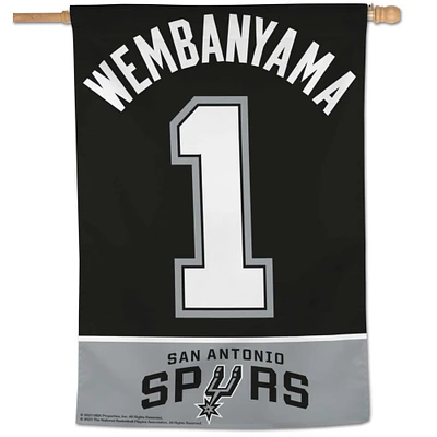 WinCraft Victor Wembanyama San Antonio Spurs Bannière verticale unilatérale 28'' x 40''