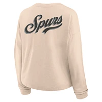 Women's Fanatics Natural San Antonio Spurs Boxed Out Drop Fashion Long Sleeve T-Shirt