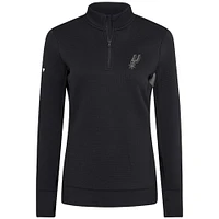 Pull-over noir à glissière quart de tour pour femme Levelwear San Antonio Spurs Cushion