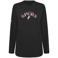 Sweat-shirt à enfiler arqué Beaudry noir pour femme de Levelwear San Antonio Spurs la fête des mères