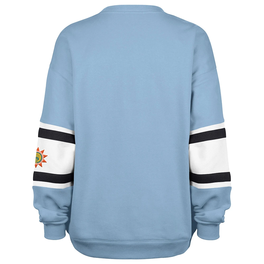 Women's '47 Light Blue San Antonio Spurs 2024/25 City Edition Steadfast Paneled Pullover Sweatshirt