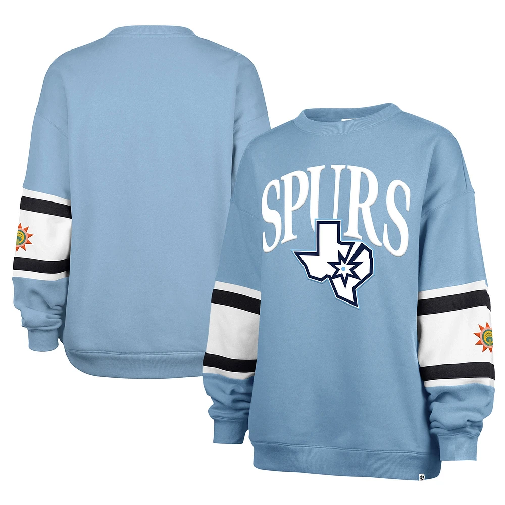 Sweat-shirt à panneaux Steadfast City Edition 2024/25 bleu clair San Antonio Spurs '47 pour femme