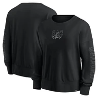 Sweat-shirt surdimensionné noir pour femme Fanatics San Antonio Spurs Game Day
