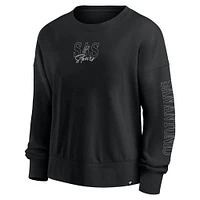 Sweat-shirt surdimensionné noir pour femme Fanatics San Antonio Spurs Game Day
