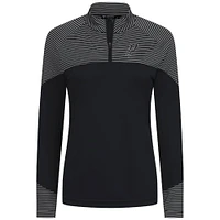 Women's Levelwear Black San Antonio Spurs Classic Stripes Quarter-Zip Top