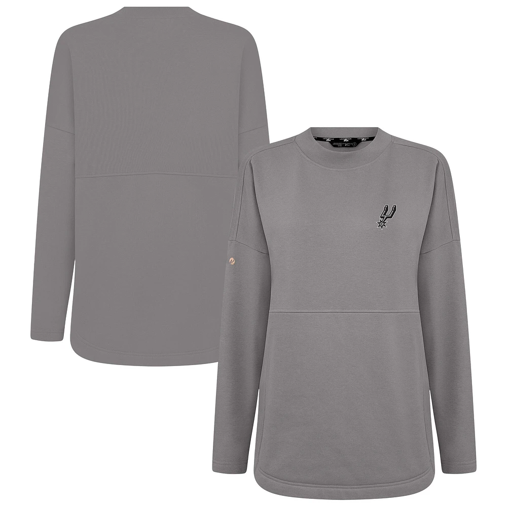 Sweat-shirt gris Levelwear Beaudry pour femme des San Antonio Spurs