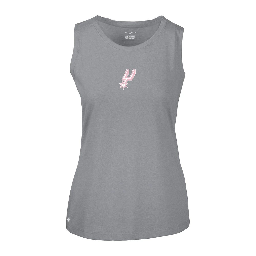 Débardeur gris Levelwear pour femme avec logo Macy Core la fête des mères San Antonio Spurs