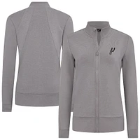 Women's Levelwear Gray San Antonio Spurs Shine Full-Zip Jacket