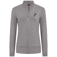 Women's Levelwear Gray San Antonio Spurs Shine Full-Zip Jacket