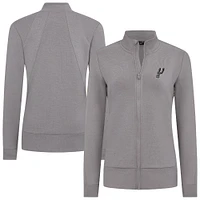 Women's Levelwear Gray San Antonio Spurs Shine Full-Zip Jacket