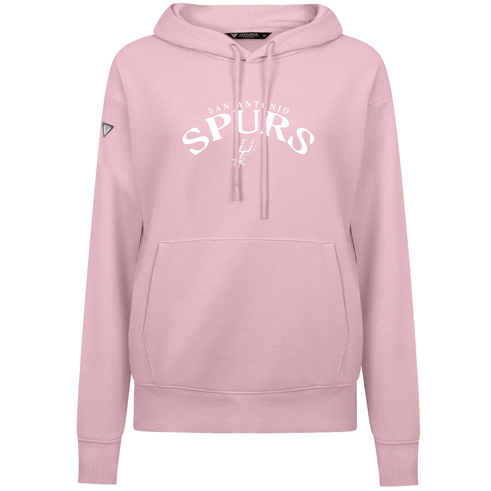 Sweat à capuche rose clair Levelwear pour femme, motif fête des mères, archet, San Antonio Spurs
