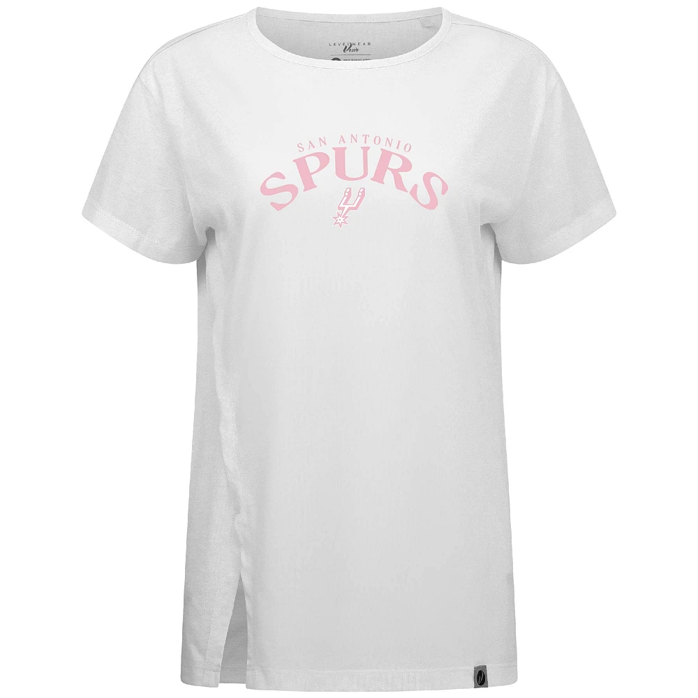 Women's Levelwear White San Antonio Spurs Mother's Day Influx Arch T-Shirt