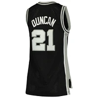 Women's Mitchell & Ness Tim Duncan Black San Antonio Spurs 1998/99 Hardwood Classics Swingman Jersey