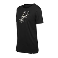 T-shirt New Era noir à fleurs pour femme San Antonio Spurs Glam Game