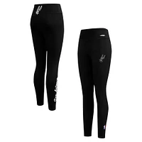 Women's Pro Standard Black San Antonio Spurs Paint the City Tri-Blend Jersey Leggings