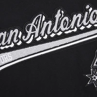 T-shirt Pro Standard noir San Antonio Spurs Script Boyfriend pour femmes