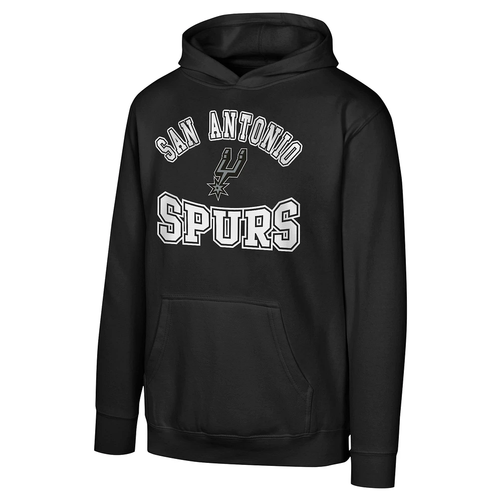 Sweat à capuche en polaire noir pour jeunes San Antonio Spurs Home Town