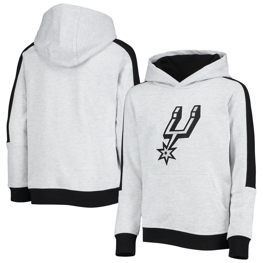 Youth Heathered Gray San Antonio Spurs Lived Pullover Hoodie