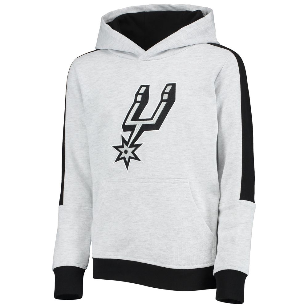 Youth Heathered Gray San Antonio Spurs Lived Pullover Hoodie