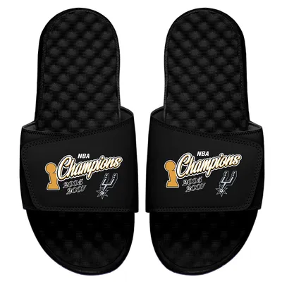 San Antonio Spurs ISlide Youth Throwback Champions Slide Sandals - Black