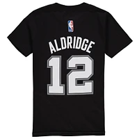 LaMarcus Aldridge - T-shirt San Antonio Spurs Game Time Flat Name & Number noir pour jeune