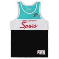 Débardeur noir à script spécial Mitchell & Ness pour jeunes San Antonio Spurs Hardwood Classics