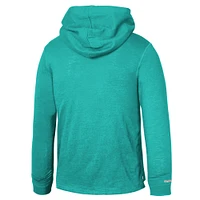 Youth Mitchell & Ness Teal San Antonio Spurs Hardwood Classics Legendary Slub Lightweight Pullover Hoodie