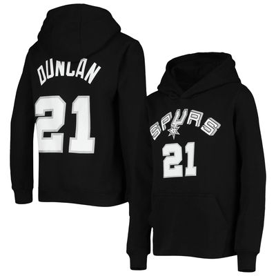 Youth Mitchell & Ness Tim Duncan Black San Antonio Spurs Hardwood Classics Name Number Pullover Hoodie