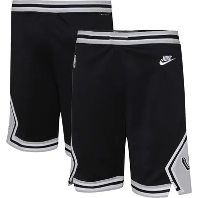 Youth Nike Black San Antonio Spurs Hardwood Classics Swingman Shorts