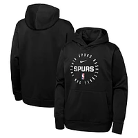 Youth Nike Black San Antonio Spurs Performance Practice Spotlight Pullover Hoodie