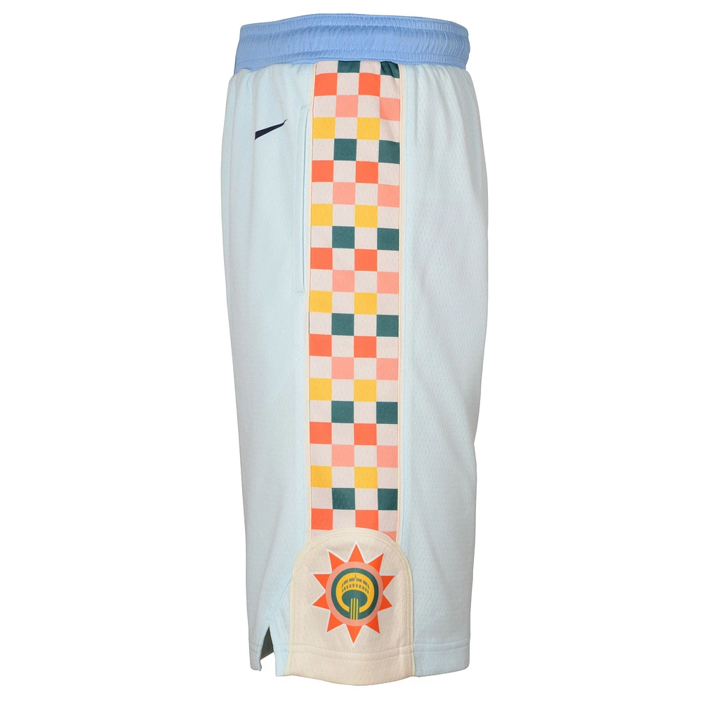 Short Nike bleu pour jeune San Antonio Spurs City Edition Swingman Performance 2024/25