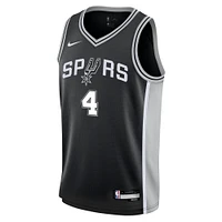 Youth Nike De'Aaron Fox Black San Antonio Spurs Swingman Jersey - Icon Edition