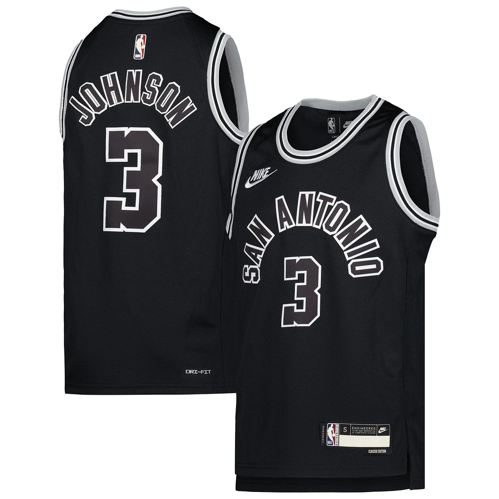 Maillot Swingman San Antonio Spurs 2022/23 Nike Keldon Johnson Noir - Édition Classique