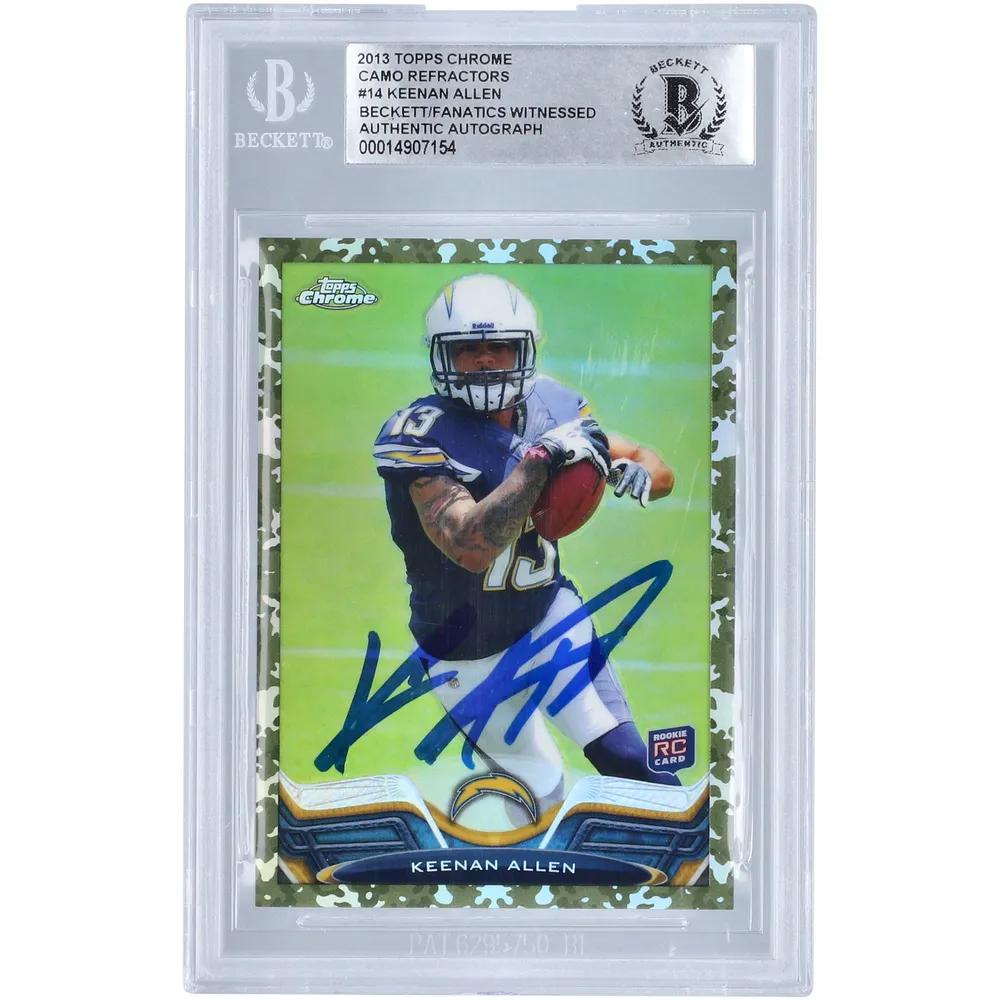 Lids Keenan Allen San Diego Chargers Autographed 2013 Topps Chrome Camo  Refractor #14 #354/499 Beckett Fanatics Witnessed Authenticated Rookie Card