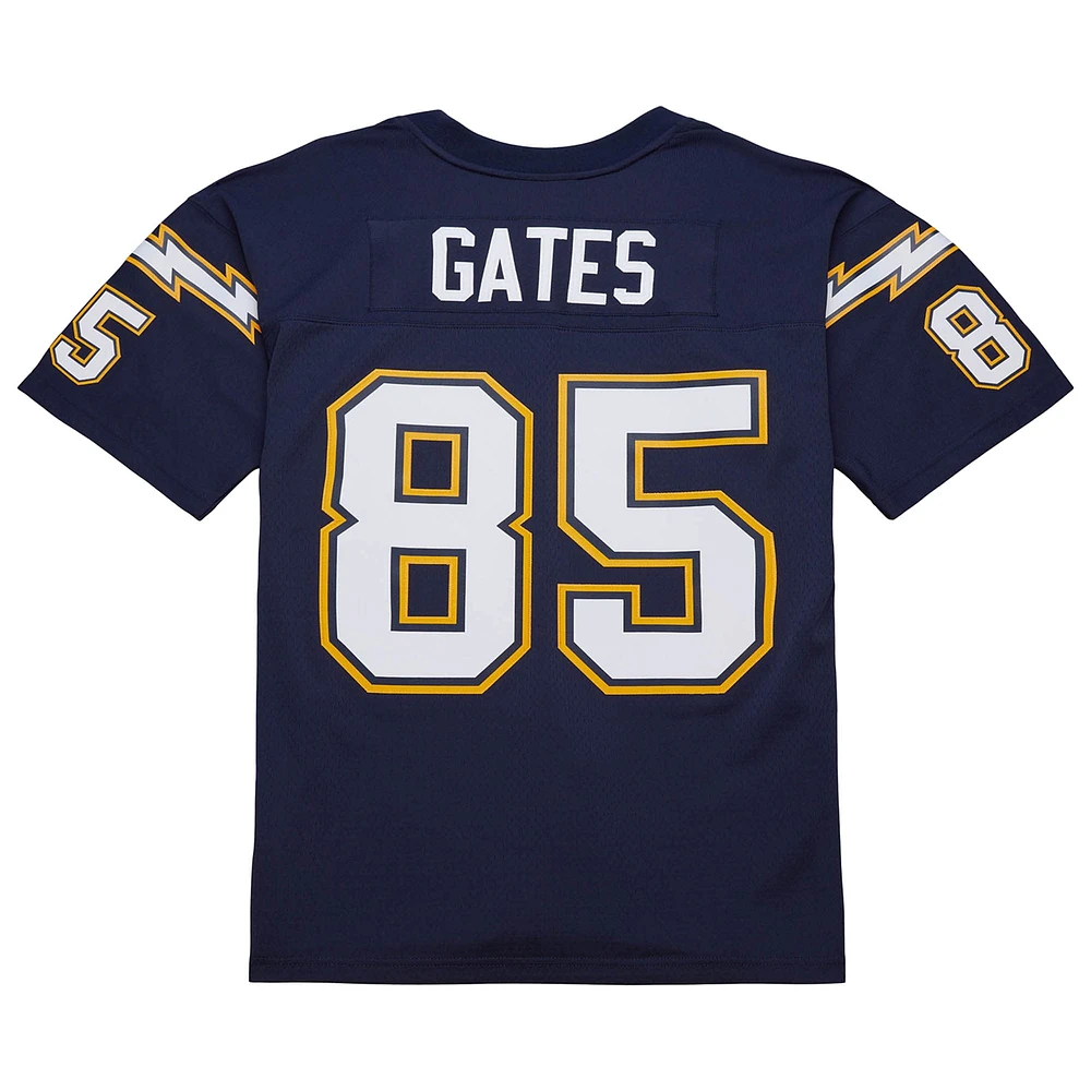 Maillot réplique Mitchell & Ness Antonio Gates bleu marine pour homme des Chargers de San Diego 2006 Legacy