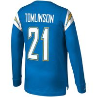 Men's Mitchell & Ness LaDainian Tomlinson Powder Blue San Diego Chargers 2009 Retired Player Name Number Long Sleeve T-Shirt