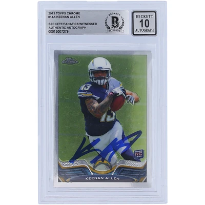 Topps Keenan Allen San Diego Chargers Autographed 2013 Topps Chrome #14 Beckett Fanatics Witnessed Authenticated 10 Rookie Card