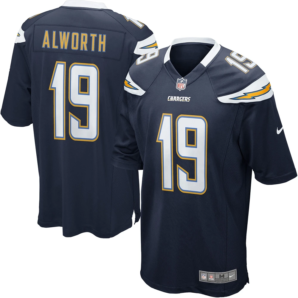 Maillot de match retraité Nike Lance Alworth pour jeunes des Chargers San Diego, bleu marine