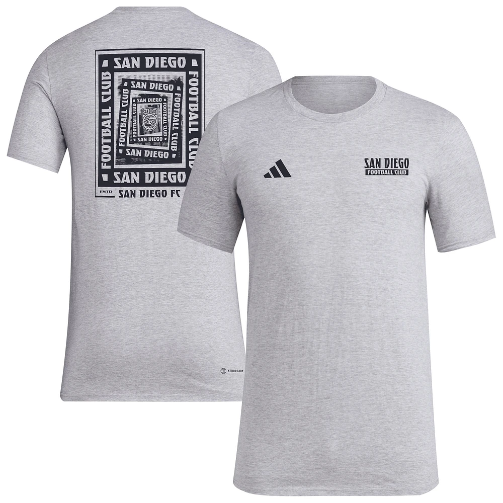 Men's adidas Gray San Diego FC Local Wrap T-Shirt