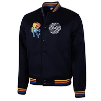 Veste universitaire en laine à boutons-pression San Diego FC Free Kick pour homme de Sport Design Sweden Navy