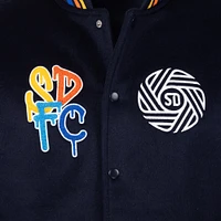 Veste universitaire en laine à boutons-pression San Diego FC Free Kick pour homme de Sport Design Sweden Navy