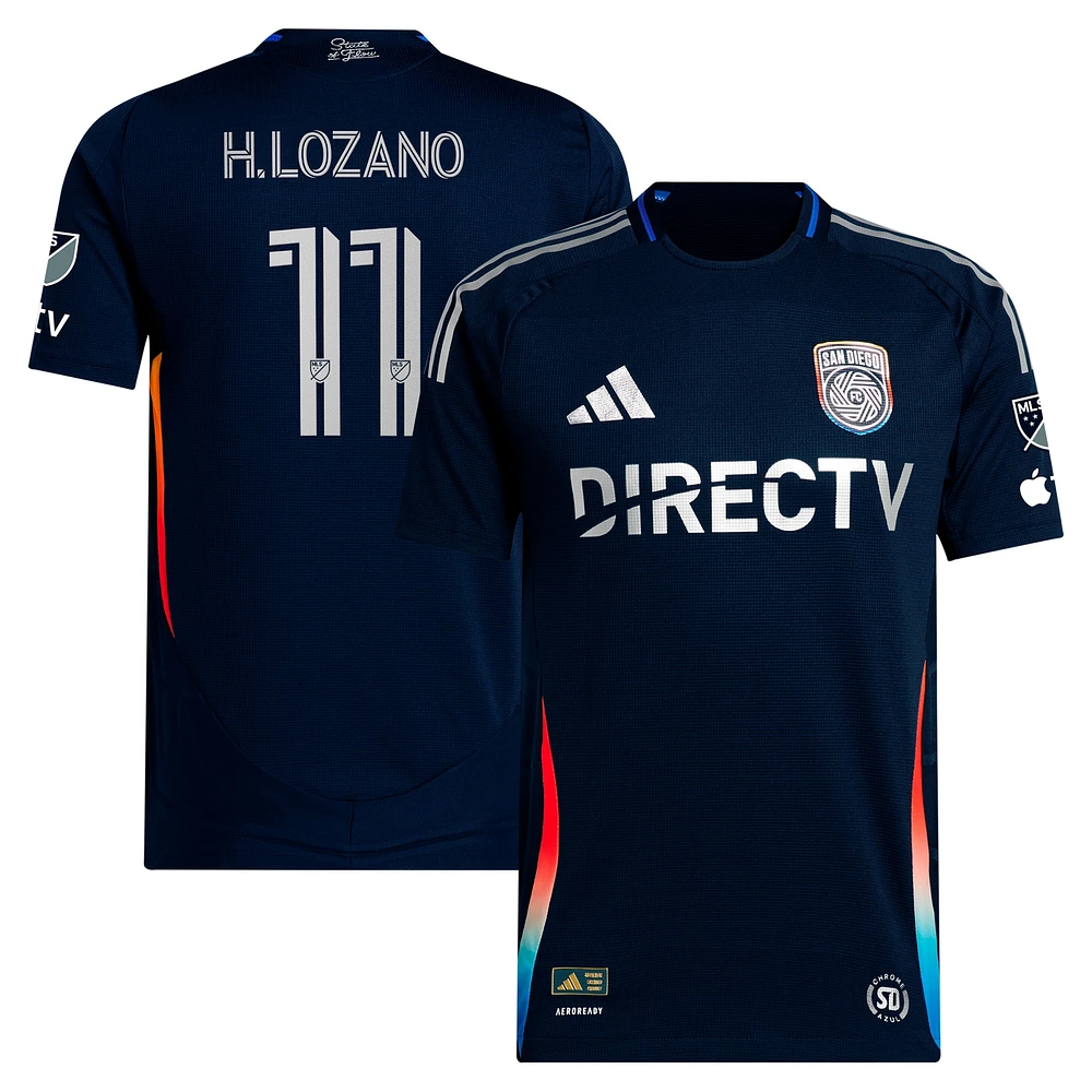 Men's adidas Hirving Lozano Navy San Diego FC 2025 State of Flow Authentic Player Jersey