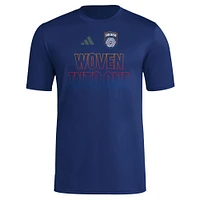 T-shirt adidas bleu marine San Diego FC 2025 Jersey Hook AEROREADY pour homme