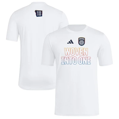 Men's adidas  White San Diego FC 2025 Jersey Hook AEROREADY T-Shirt