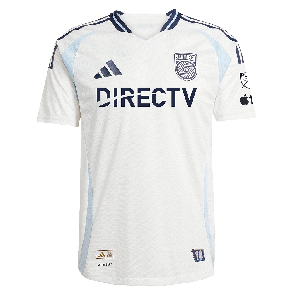 Men's adidas White San Diego FC 2025 Woven Into One Authentic Jersey