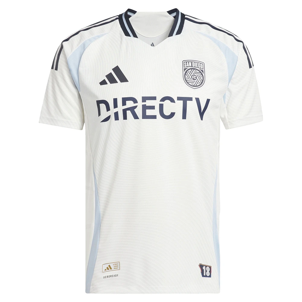 Men's adidas  White San Diego FC 2025 Woven Into One Replica Jersey